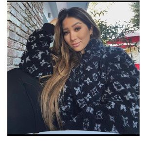 Louis Vuitton Monogram Fleece Faux Fur Jacket